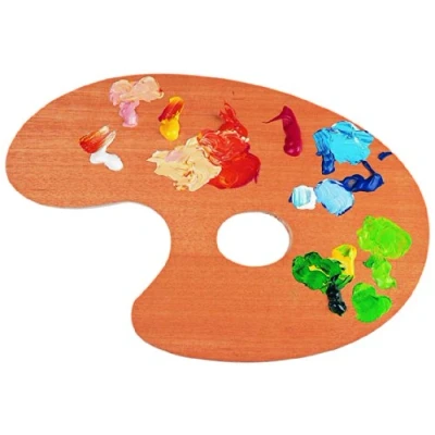 Image of Lefranc &amp; Bourgeois 33 x 22 cm Wooden Oval Paint Palette No. 4