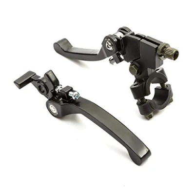 Image of Pitbike Dirtbike Black Snap Back Brake &amp; Clutch Lever 110cc 125cc 140cc 160cc