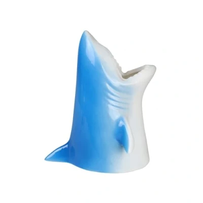 Image of bar@drinkstuff Ceramic Shark Tiki Cup 17.6oz / 500ml, Novelty Hawaiin Mug