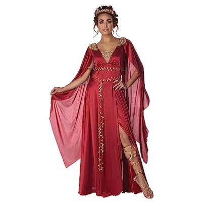 Image of Womens Red Roman Goddess Fancy Dress Costume X Large