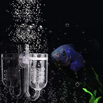Image of Aquarium CO2 Diffuser High Transparent Glass Fish Tank Carbon Dioxide Reactor Refiner Atomiser for Water Plants