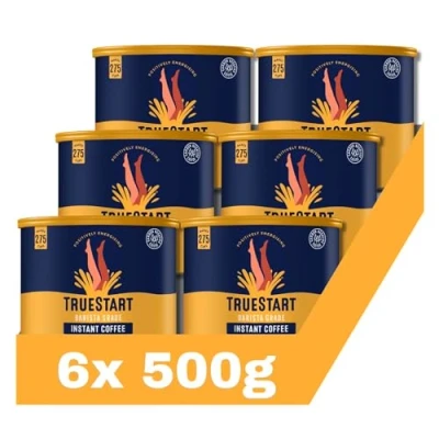 Image of TrueStart Barista Grade Instant Coffee 500g (6x500g), Premium Freeze Dried, Smooth Rich Beans Roast, 100% Full Flavour