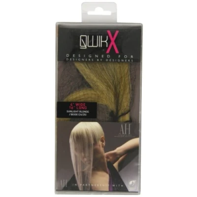 Image of Qwik X 100 Percent Indian Remi Human Hair Tape Extensions Colour 24/ 25 Sunlight Blonde/ Light Blonde 41cm