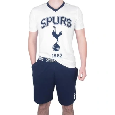 Image of Tottenham Hotspur FC Official Gift Mens Loungewear Short Pyjamas White XL