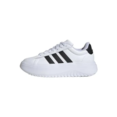 Image of adidas Sportswear Grand Court Trainers Cloud white core black black, Women&#039;s, Size: 8, Synthetics