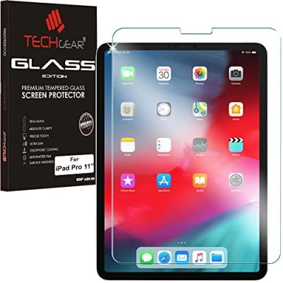 Image of TECHGEAR Glass Screen protector for iPad Air 2022, Pro 11 2022 2021 2020 2018 Genuine Tempered Protectors Compatible with 4/5 10.9&quot; 4th 5th Gen, 2nd 3rd Gen