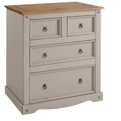 Image of Mercers Furniture Corona Grey Wax 2+2 Chest