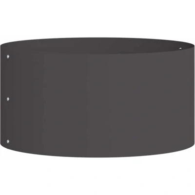 Image of vidaXL Large Black Metal Pot Durable Planter