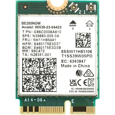 Image of Intel BE200 WiFi 7 Adapter M.2 PCIe Format Tri Band 2.4/5/6 GHz Up to 5.8 Gbps Card for PCs Bluetooth 5.4 Compatible PC with Windows 10/11 BE200NGW