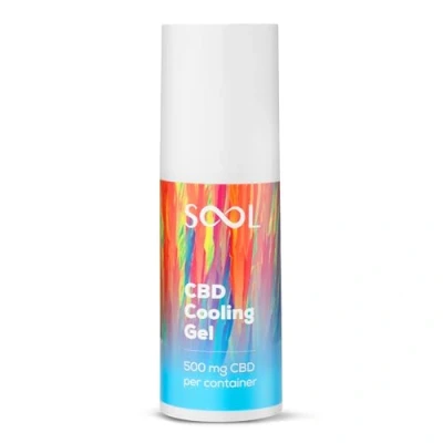 Image of SOOL CBD Cooling Gel 100ml 500mg for Joint and Muscle rub Massage Cream to Soothe Ease Tired, Aching Feet, Knee, Neck, Shoulder