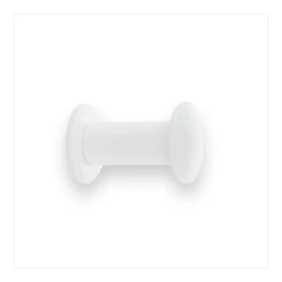 Image of EVI Herrajes Bathroom Hanger Stainless Steel Wall White Lacquered for Hanging Clothes, Coats or Towels Towel Rail with Invisible Screw 188CBBL