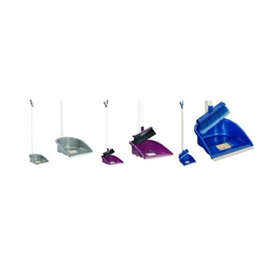 Image of Long Handled Dustpan and Brush Strong Plastic (Random)