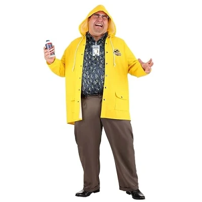 Image of Men&#039;s Jurassic Park Dennis Nedry Fancy Dress Costume Medium Yellow