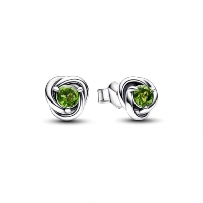 Image of Pandora August Birthstone Eternity Circle Stud Earrings