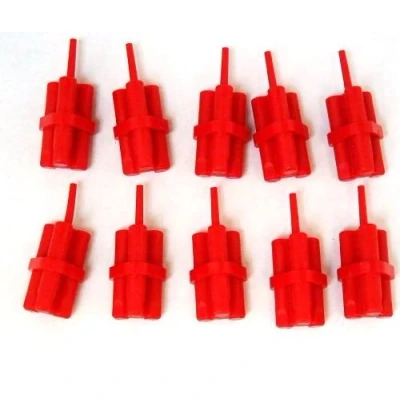 Image of LEGO Red Pole Bundle, Pack of 10 (Kid, Ages 1+, Unisex, Medium, Plastic, Numeracy &amp; Spacial Awareness)