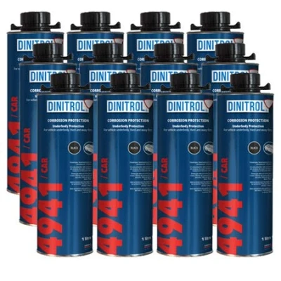 Image of REJEL DINITROL 4941 UNDERBODY WAX (BLACK) 12 x 1 Litre CAN (with Schutz style screw cap)