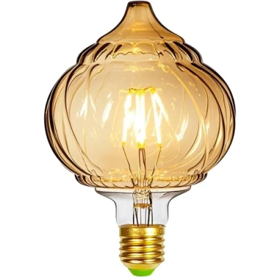 Image of Tianfan Led Bulbs Vintage 4W Warm White 2500Kelvin Big Globe Crystal Bulb 220/240V Edison Screw E27 Base Specialty Decorative Light G125 (Lantern)