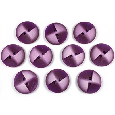 Image of Windmill 2 Hole Round Buttons 20mm Wide Pack of 10 (Purple)