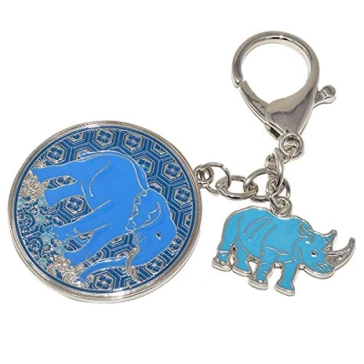 Image of Feng Shui Anti Theft Amulet with Blue Rhino and Elephant W4138