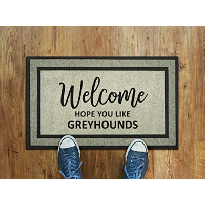 Image of Ensound Welcome Hope You Like Greyhounds Doormat,Modern doormats Alphabet Doormat Home Decor 36x24 Inch