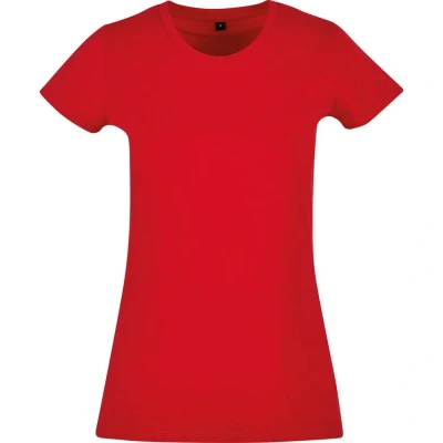 Image of Build Your Brand Women&#039;s Ladies Basic Tee T Shirt, Cityred, XXXL
