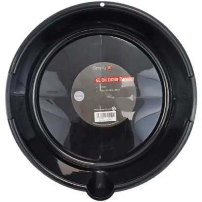 Image of Simply Tools ODP06 Oil Drain Pan (6L), Glossy Black Thermoplastic