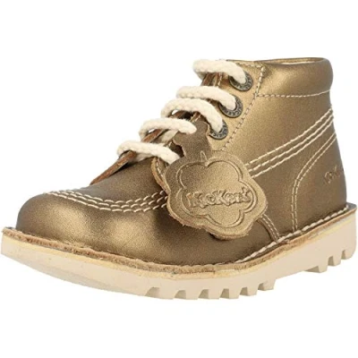 Image of Kickers Boy&#039;s Girl&#039;s Kick Hi Boots, Brown (Bronze BRN), 8.5 UK Child
