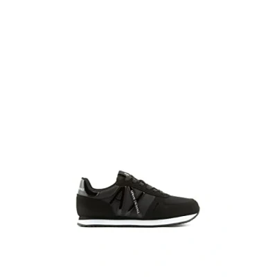 Image of Armani Exchange Women&#039;s Rio Side Logo Sneaker, Black, 5 UK