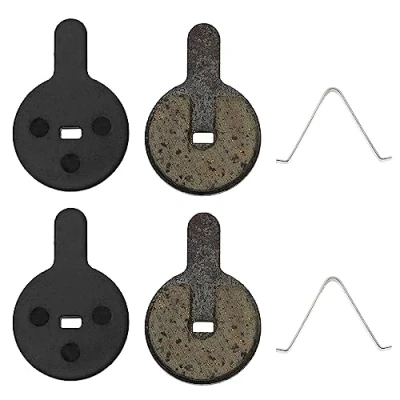 Image of ECSiNG 2 Pairs Scooter Disc Brake Pads Compatible with Kugoo G2 Pro Resin Semi Metal Accessories 33.3x22.3x3.9mm Black