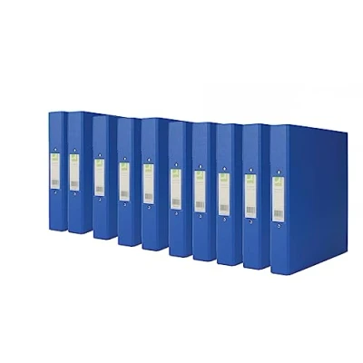 Image of Q Connect 25mm 2 Ring Binder Polypropylene A4 Blue (Pack of 10) KF02003