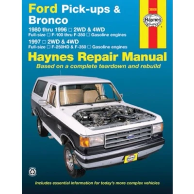 Image of Ford pick ups &amp; Bronco (80 97) Haynes Repair Manual (USA) (Paperback)