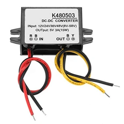 Image of DC Buck Voltage Converter, Step Down 12V/24V/36V/48V to 5V 3A Converter Power Supply Adapter Module
