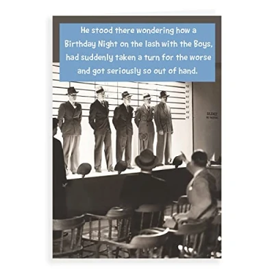 Image of Regal Publishing Humour Funny Birthday Card Lash with the boys 7 x 5 inches