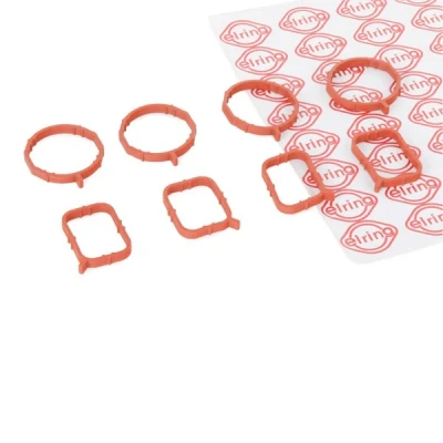 Image of 03L129717H, 03L129717J Gasket Set, intake manifold ELRING 297.580 VOLKSWAGEN: GOLF 6, Caddy 3, Touran I, AUDI: A3 Convertible, A1 Hatchback