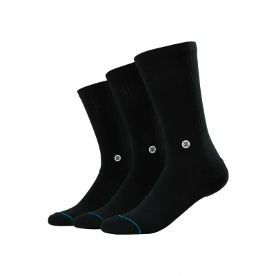 Image of Stance Crew Sock Icon 3 Pack (Medium, Black)