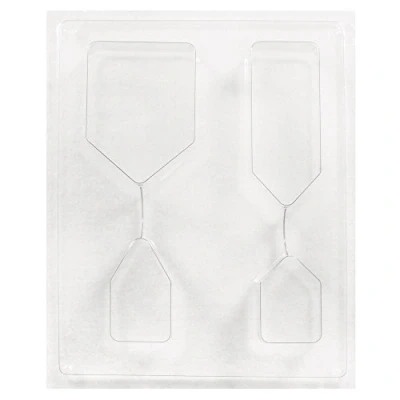 Image of Rayher House Shaped Casting Mould for Concrete Crafts, Tray with Four Shapes Moulding, various sizes from 5.5 10.5cm, plastic, 36058000