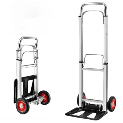 Image of Folding Hand Truck Aluminium,Heavy Duty Foldable Trolley on Wheels,Multi Purpose Sack Moving (90 kg maximum)
