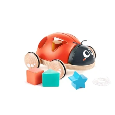 Image of Hape Shape Sorter Ladybug with 4 Blocks, Multi