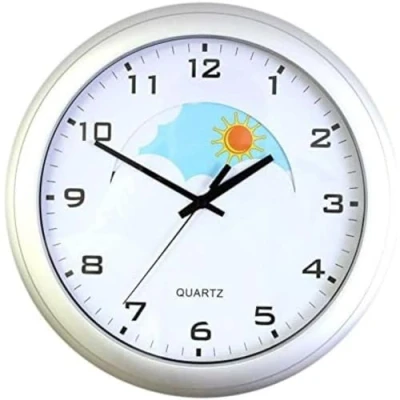 Image of NRS Healthcare Day and Night Graphics Analogue Wall Clock (Eligible for VAT Relief in The UK)