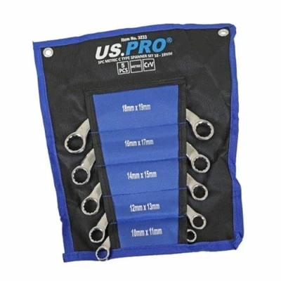 Image of US PRO Tools 5pc Metric C Type Spanner Set, Spanners 10 to 19mm 3233