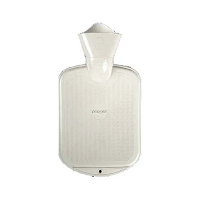 Image of Classic 0.8 Litre White Rubber Hot Water Bottle Heat Therapy for Children and Kids by Sanger