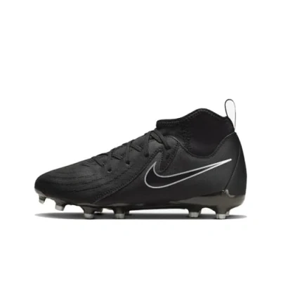 Image of Nike Performance JR Phantom LUNA II Academy FG/MG Unisex Moulded stud football boots for kids, Size: 3, Black Textile/synthetics