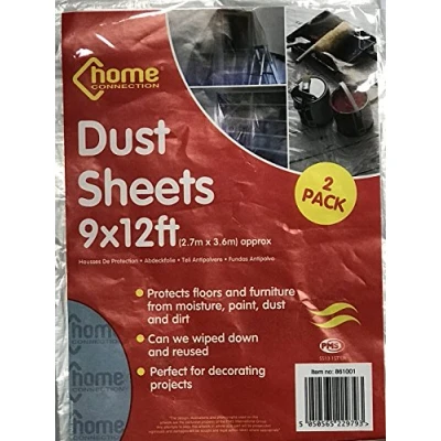 Image of PMS Set of 2 9 X 12FT DUST Sheets in POLYBAG with Colour INS
