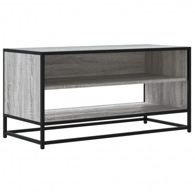 Image of vidaXL TV Cabinet Stand Media Unit Grey Sonoma Engineered Wood &amp; Metal 91x40x46 cm Industrial Style Living Room/Bedroom
