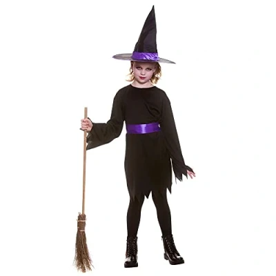 Image of Girls Midnight Witch Fancy Dress Costume Large (8 10 Years)