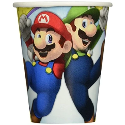 Image of (PKT) Super Mario Paper Cups 266ml (8 pk)