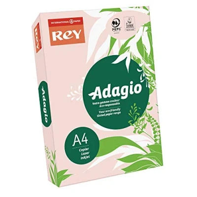 Image of Adagio 201.1205 A4 160 gsm Rey Paper Pink (Pack of 250 Sheets)