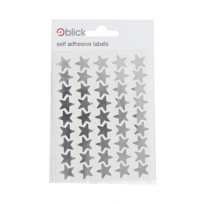 Image of Blick Labels, Metallic Silver, Self Adhesive Stickers, Stars, 14mm, 135 for Home, Office, Family, School, Holiday Calendar Organising, Planner, Rewards Chart, Colour Coding