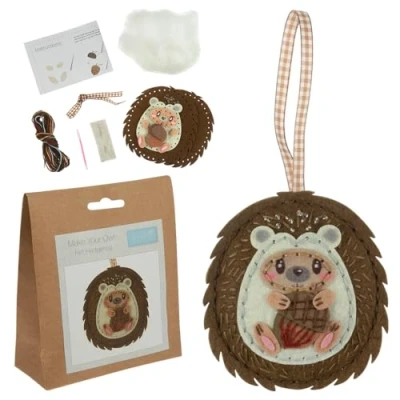 Image of Sew Your Own Hedgehog Complete Felt Craft Kit Hanging Ornament