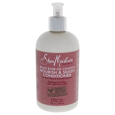 Image of Shea Moisture Peace Rose Oil Complex Nourish and Silken Conditioner, 13 oz